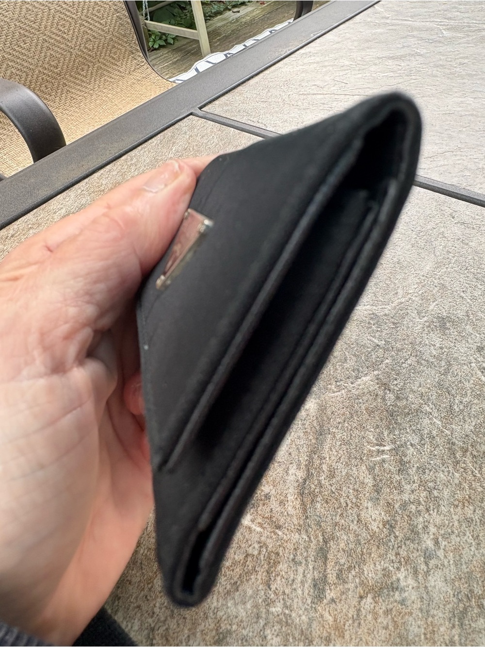 Prada Black Nylon Triangular Logo Compact Wallet - Picture 12 of 13